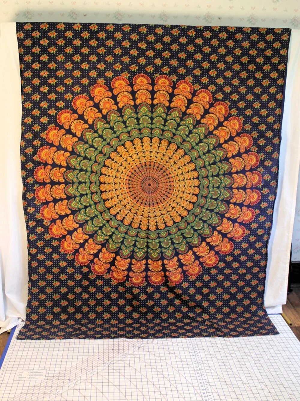 Ethnic Imports 100% Cotton Mandala Tapestry Boho Wall Decor 55 X 78 Inches